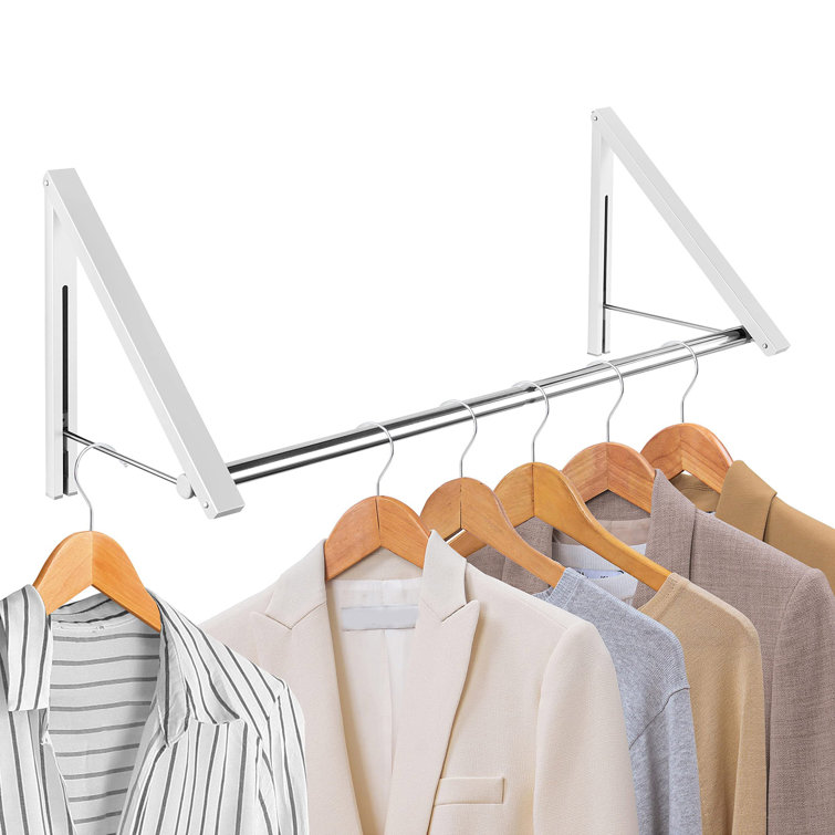 Luxama Metal Adjustable Wall Mounted Clothes Rack